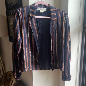Saltwater LUXE Blue and‎ Red Blazer with Vertical Stripes